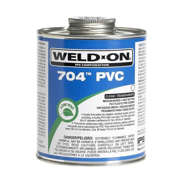 Weld-On 8 oz. PVC 704 Low VOC Cement in Clear