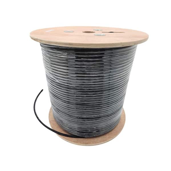 1000 Feet Cat 6A Direct Burial Bulk (23AWG) Ethernet Cable Black with 20-Shielded RJ45 Connectors