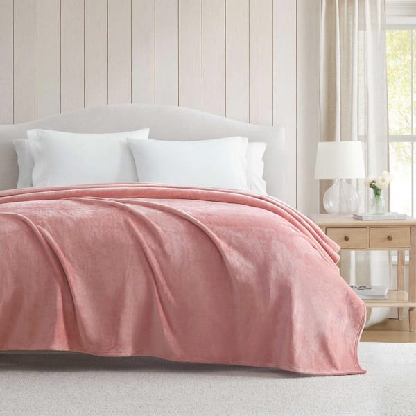 MARTHA STEWART The Bedford Collection 1-Piece Pink Clay Plush