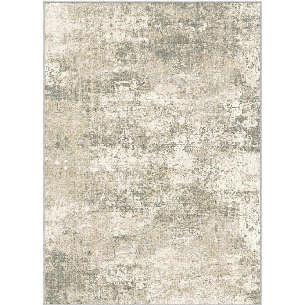 Mist Beige 5 ft. x 7 ft. Modern Abstract Area Rug price history on PriceWatchPro