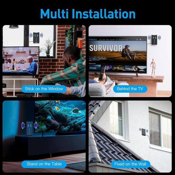 TVLNKTVV 2025 Indoor TV Antenna – 1000+ Miles Range, Free 4K/8K Channels, Easy Setup With 25ft Cable For All TVs