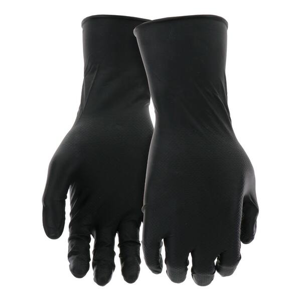 ACKTRA Ultra-Thin Work Gloves 12 Pairs - PU Coated Safety Gloves Black Large