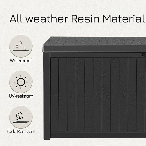 Unbranded - Super Wicker Patio Storage Box Aluminum Deck Box