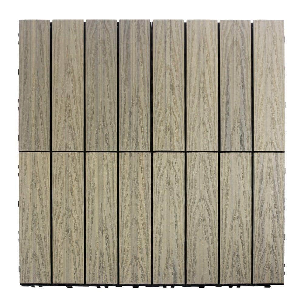 Roman Antique Elm Composite Interlocking Deck Tile 12" x 12"