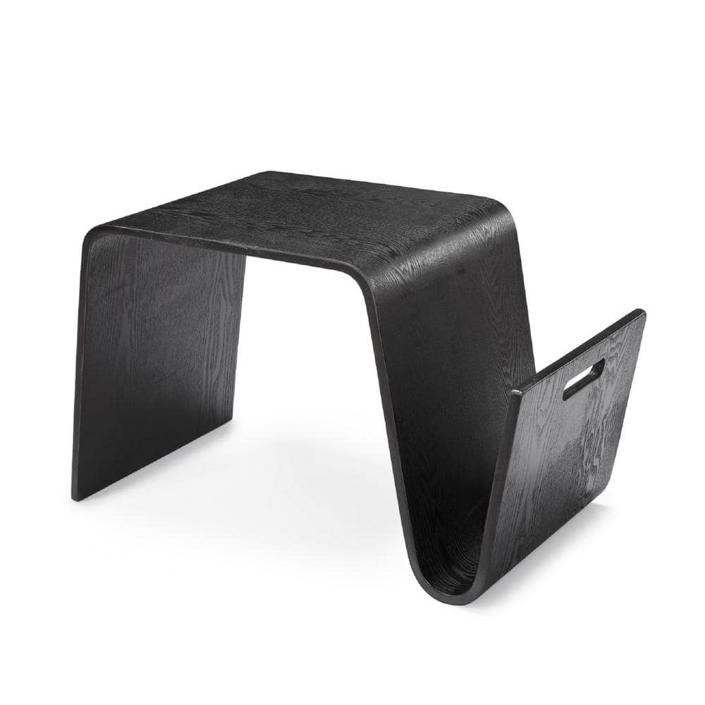 Brookside Black Ashwood Modern Bentwood Accent Table
