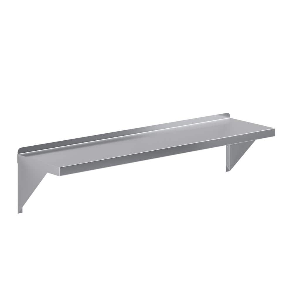 12 in. W x 48 in. D Stainless Steel Wall Shelf Square Edge Kitchen, Restaurant, Garage, Laundry Decorative Wall Shelf price history on PriceWatchPro