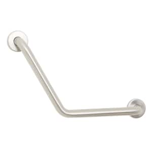 12 in. x 12 in. Boomerang Shaped Shower Grab Bar, Stainless Steel