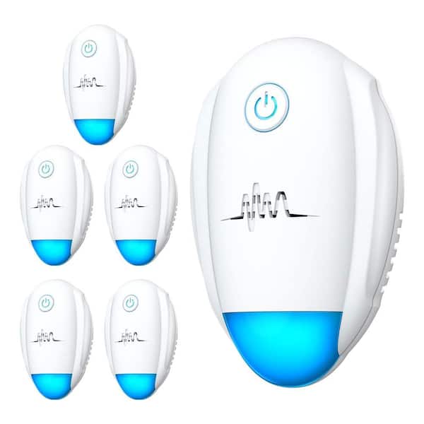 3-5-Watt Unscented Ultrasonic Indoor Pest Repellent Plug for Bugs, Mice, Roach, Mosquitoes (6-Pack)