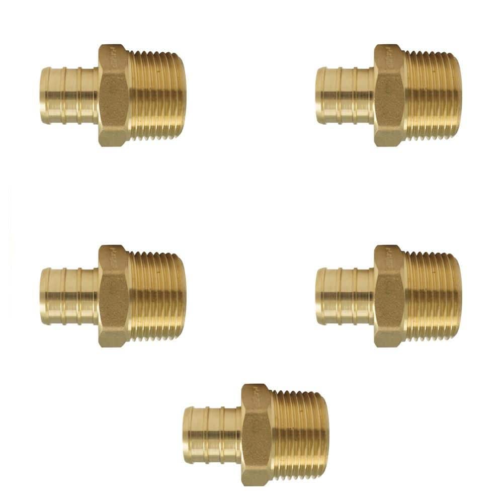 3/4 in. Brass PEX-B Barb x 3/4 in. MNPT Adapter (5-Pack) price history on PriceWatchPro