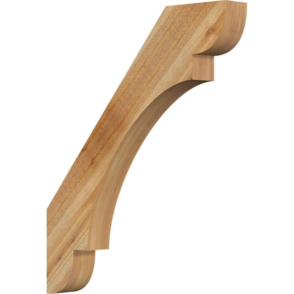 Ekena Millwork 4"W x 30"D x 36"H Olympic Rough Sawn Knee Brace, Western Red Cedar