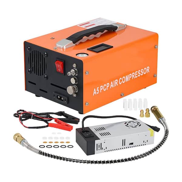 A5 4500 PSI Portable Electric Air Compressor AC Built-in Fan Water/Oil-Free One Button Start for Paintball PCP Rifle