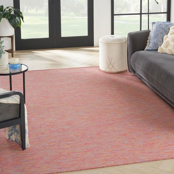 Positano Rainbow 8 ft. x 10 ft. Solid Contemporary Indoor/Outdoor Area Rug