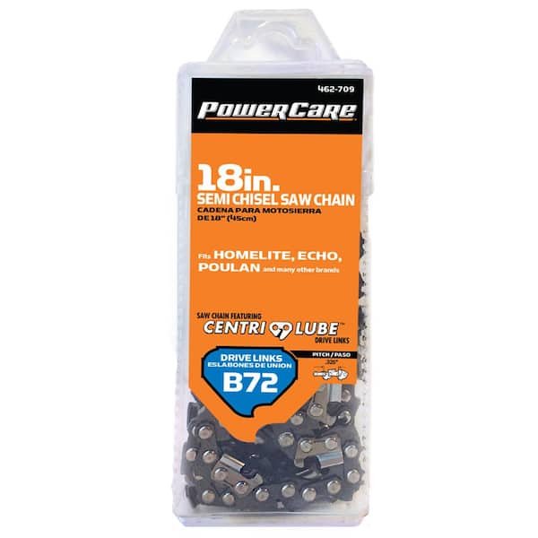 Powercare 18 in. B72 Semi Chisel Chainsaw Chain