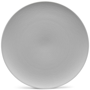 Colorscapes Grey-on-Grey Swirl 12.25 in. (Gray) Porcelain Round Platter