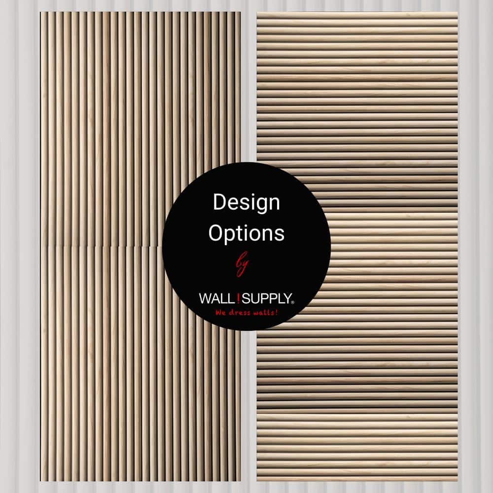 Natural 3D Textured Wall Panel Set, 19.69" x 45.67"