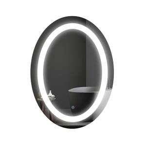 Stellar 24 in. W x 32 in. H Large oval Frameless Anti-Fog Wall Bathroom Vanity Mirror in Clear