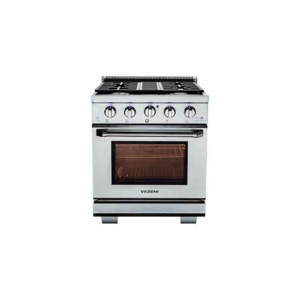 Randolph Collection 30 in. 4 Burners Freestanding Gas Range in Stainless Steel
