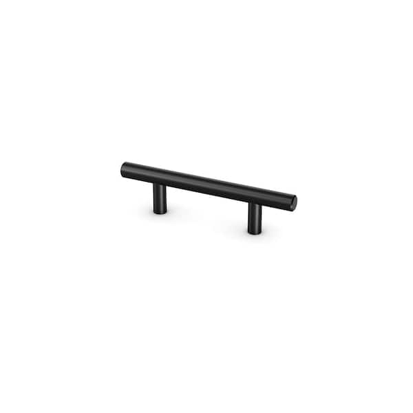 SIMPLY WOODMARK PRO Shaker Full Overlay 5.3125 in. W x 1.28125 in. D x 0.5 in. H T Bar Pull in Matte Black