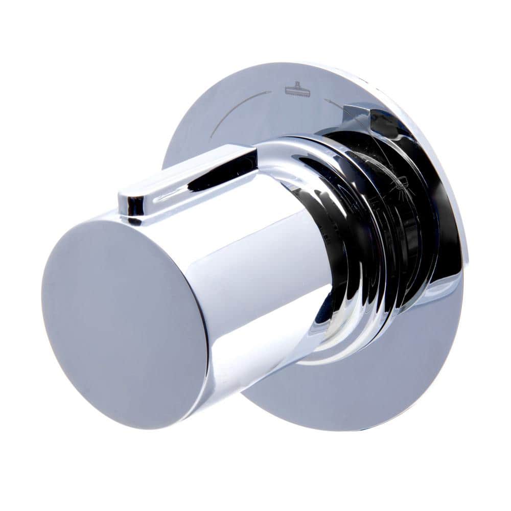Polished Chrome Wall-Mounted Shower Diverter Knob