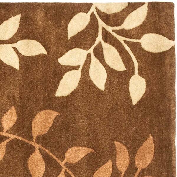 6' x 6' Square Brown Safavieh Soho Collection SOH833A Handmade Premium Wool & Viscose Area Rug Multi 