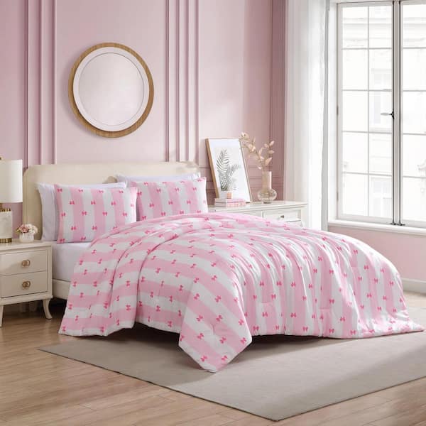 Girls pink comforter set deals