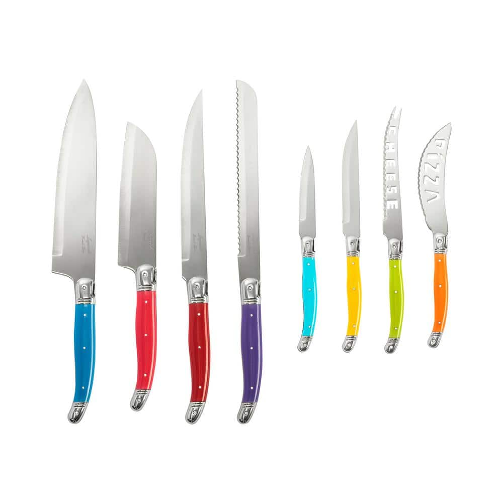  Knife set, 23 Pcs Kitchen Knife Set with Block and Sharpener  Rod, High Carbon Stainless Steel Chef knife set for kitchen, Ultra Sharp,  Full-Tang Design: Home & Kitchen