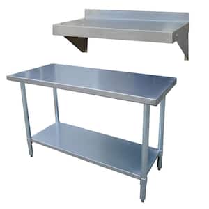 Stainless Steel Kitchen Utility Table with Work Shelf