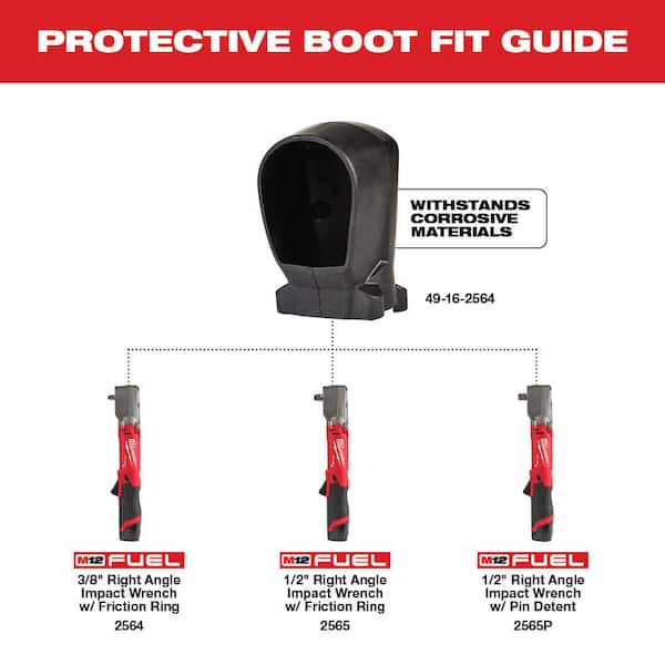 M12 FUEL Rubber Right Angle Impact Wrench Protective Boot