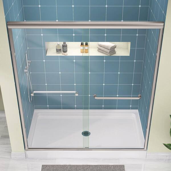 Zeafive KTL 68 to 72 in. W x 72 in. H Double Sliding Shower Door