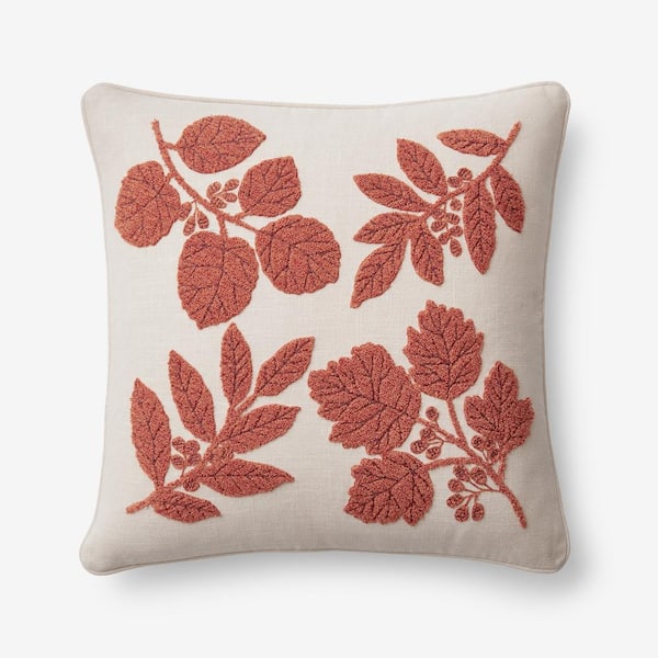 Fall Novelty Orange Linen 20 in. x 20 in. Decorative Pillow Cover