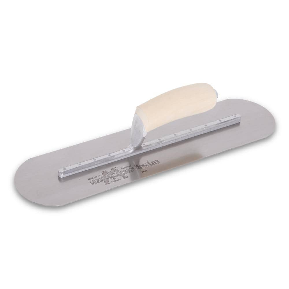 MARSHALLTOWN 20 in. x 5 in. Pool Trowel - Curved Wood Handle