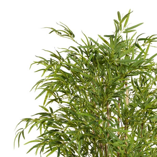 Litton Lane 72 in. H Bamboo Artificial Tree with Realistic Leaves and Black  Plastic Pot 88291 - The Home Depot