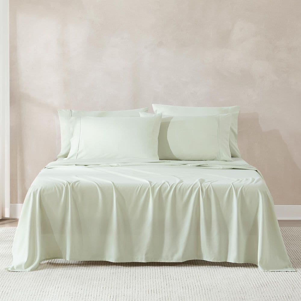 Verona Solid 6-Piece Set Sage Minimalist Microfiber Queen Sheet Set price history on PriceWatchPro