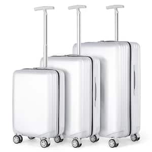 Grand Creek Nested Hardside Luggage Set in White, 3 Piece - TSA Compliant