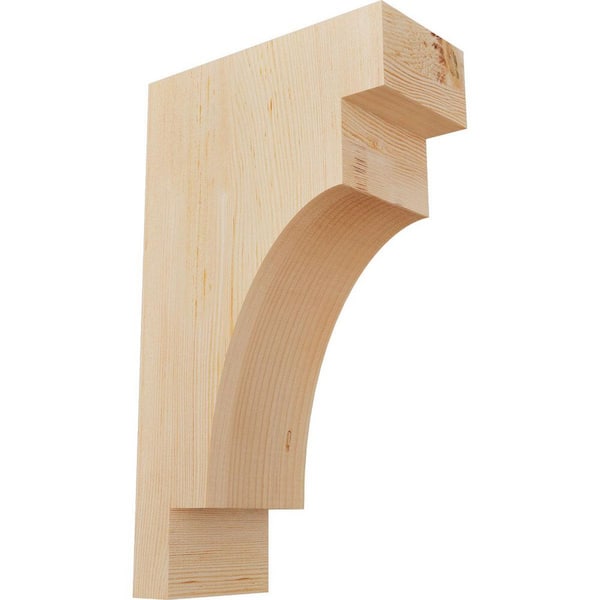 Ekena Millwork 5-1/2 in. x 12 in. x 20 in. Douglas Fir Mediterranean Smooth Corbel