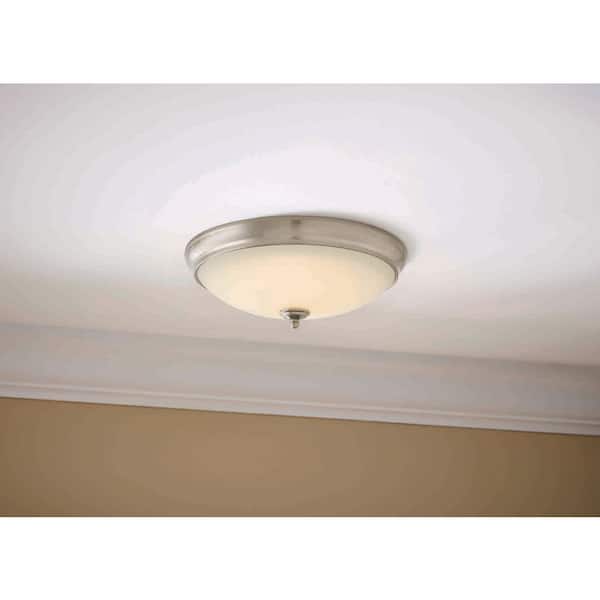 Clifton 13 in. Brushed Nickel Selectable LED Flush Mount