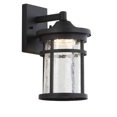 JONATHAN Y Alexia 25 in. Black Abstract Integrated LED Metal Adjustable ...