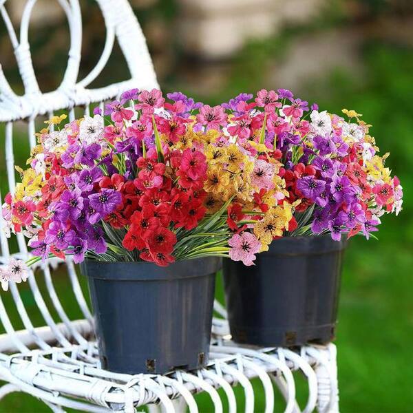 13 in. Multi-Colored Indoor/Outdoor Artificial Assorted Flowers