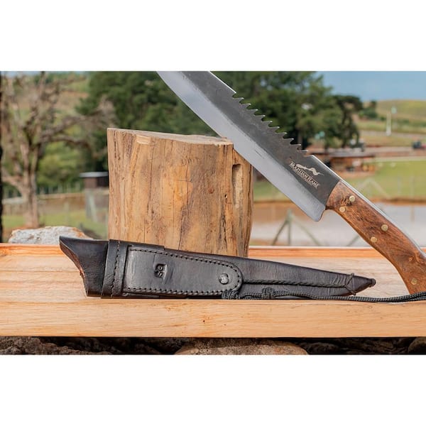 Chef knife Handmade chef knife WOOD and steel fashion handle With Leather Sheath Full Tang