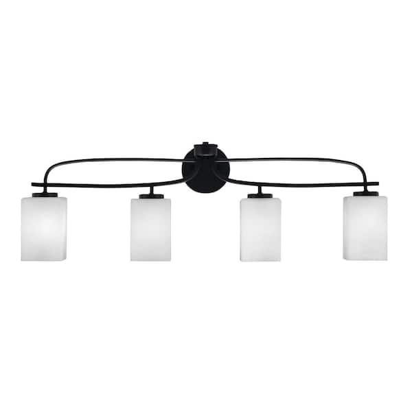 Unbranded Olympia 36 in. 4-Light Matte Black Vanity Light