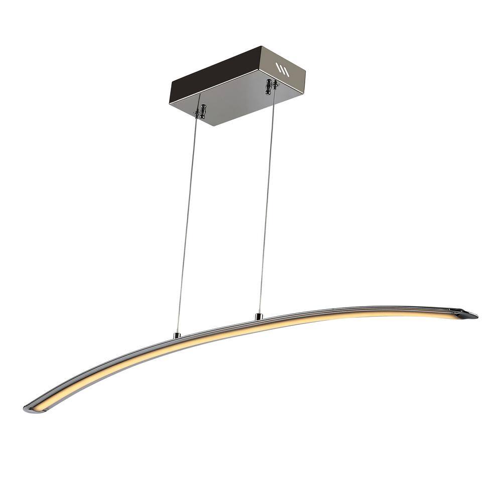 41.5" Chrome Adjustable LED Linear Pendant Light