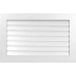 40 in. x 26 in. Vertical Surface Mount PVC Gable Vent: Functional with Standard Frame