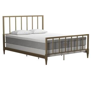 Blair Brass Gold Queen Size Metal Bed