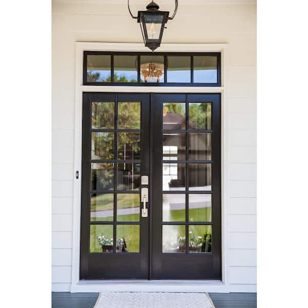 Visconti Single Cylinder Edged Bronze Door Handleset with Santo Interior