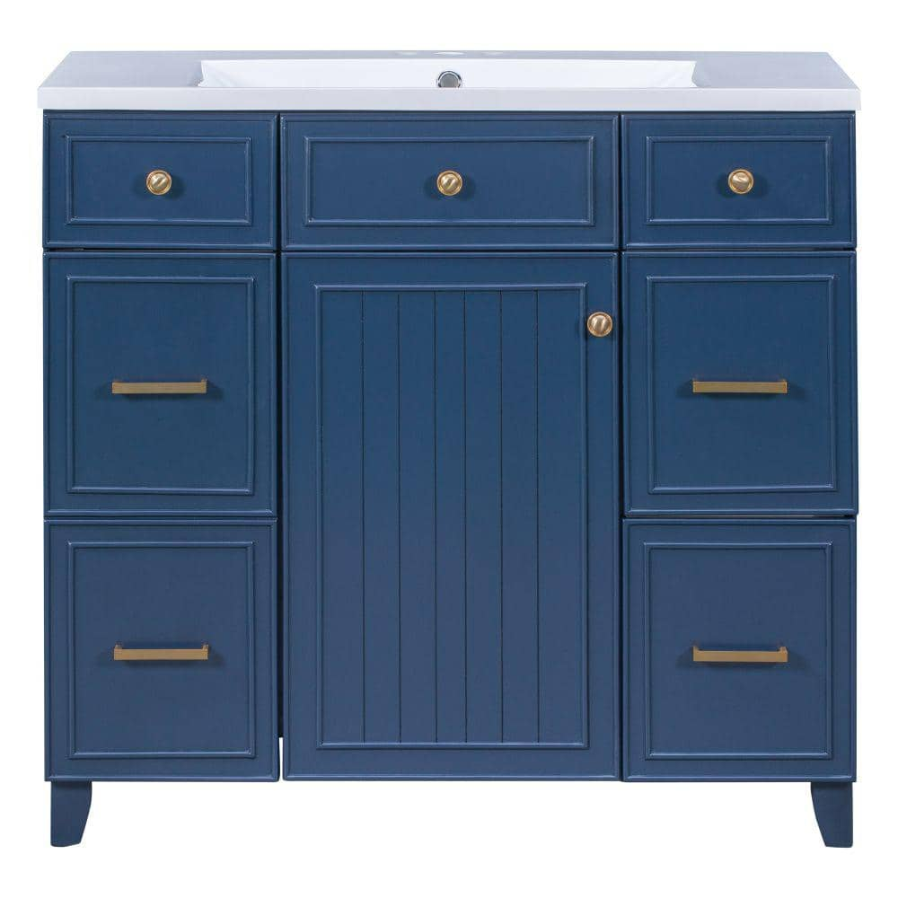 EPOWP 18 in. W x 36 in. D x 34 in. H Freestanding Bath Vanity in Blue