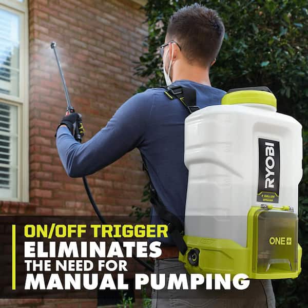 RYOBI ONE+ 18V Cordless Battery 4 Gal. Backpack Chemical Sprayer