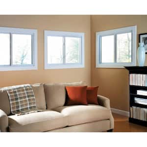 30.75 in. x 18.25 in. 70 Series Low-E Argon Glass Sliding White Vinyl Replacement Window, Screen Incl
