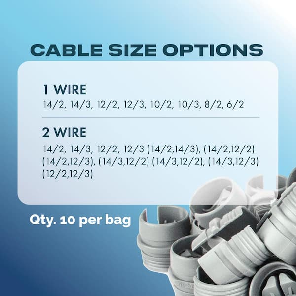 1/2 in. Non-Metallic Box Snap in Connectors (10-Pack)
