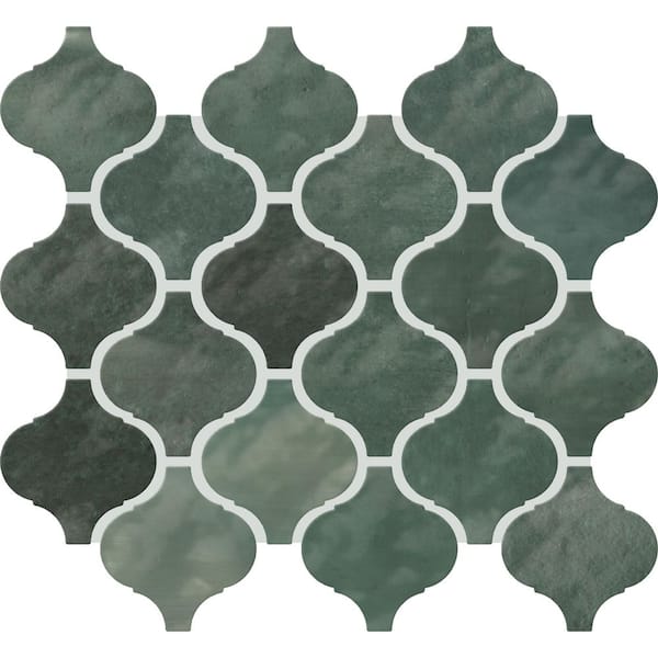 Daltile LuxeCraft Allure Gloss 11 in. x 12 in. Glazed Ceramic Arabesque Mosaic Tile (7.4 sq. ft./Case)