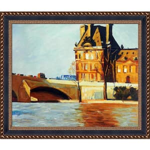 Les Pont Royal, 1909 by Edward Hopper Verona Gold Braid Framed Abstract Oil Painting Art Print 24.75 in. x 28.75 in.